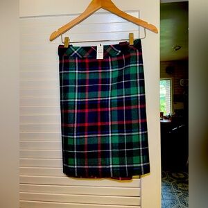Plaid Women's Skirt - Green and Red size 14petite NWT